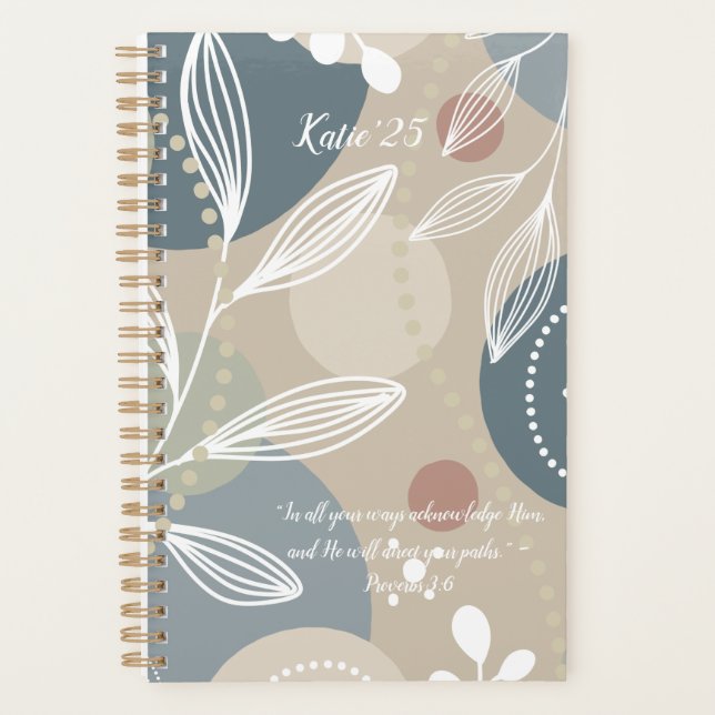 Custom Floral Faith – Personalised Scripture Planner (Front)