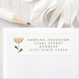 Custom Floral Flower Summer Shower Return Address Label