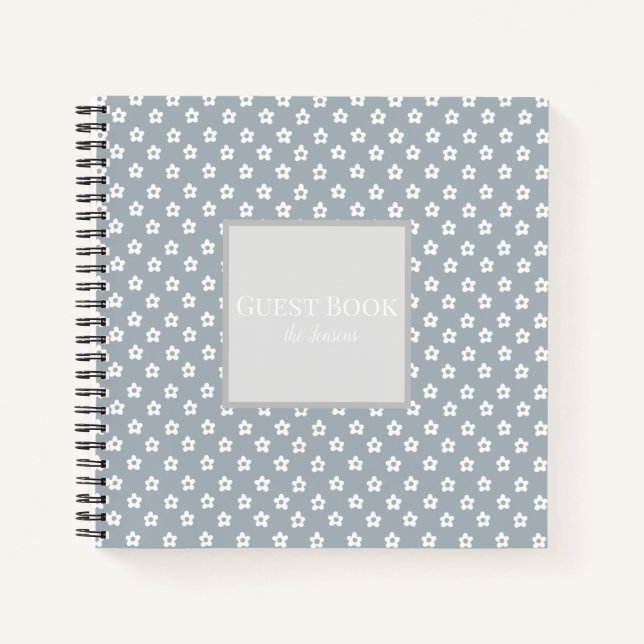 Custom floral guest book (Front)