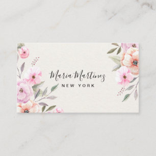 Custom Floral Luxury Boutique Floral Business Card