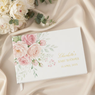 Custom Floral Memory Guest Book Keepsake