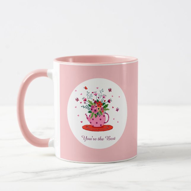 Custom floral mug (Left)