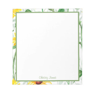 Custom Floral Notepads