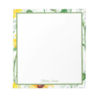 Custom Floral Notepads