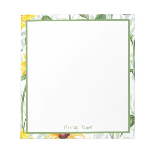 Custom Floral Notepads (Front)