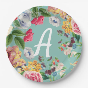 Custom Floral Paper Plate