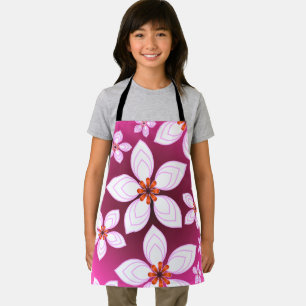 Custom floral pattern gift apron