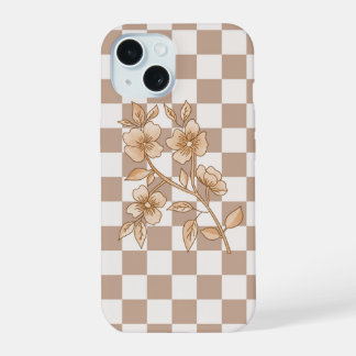 Custom Floral Pattern iPhone 15 Case