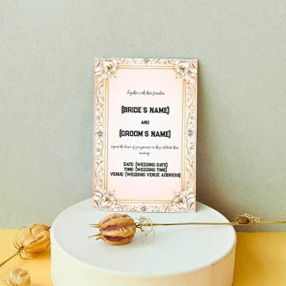 Custom Floral Patterns Beautiful Wedding Invitation