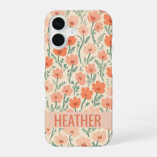 Custom Floral Phone Case Cute Personalised Pink