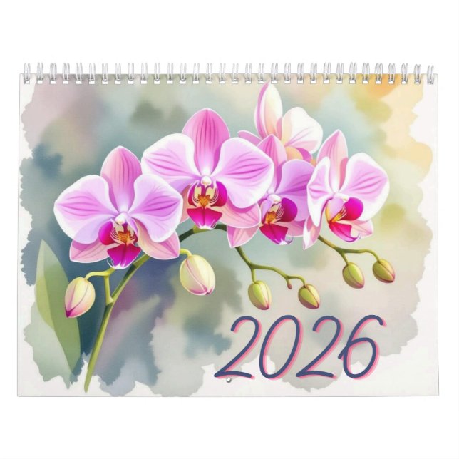 Custom Floral Photo Calendar Personalized Flower  (Cover)