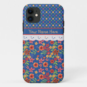 Custom Floral Polkas Faux Lace iPhone 5/5s Case
