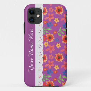 Custom Floral Print Magenta iPhone 5 Xtreme Case