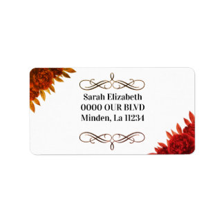 Custom Floral Return Address Labels | Elegant