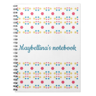 Custom floral spiral photo notebook