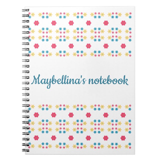 Custom floral spiral photo notebook (Front)