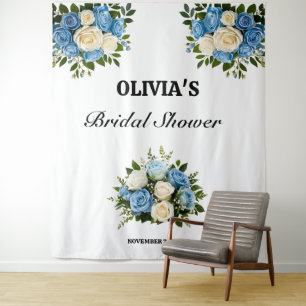 Custom Floral Tapestry for Bridal Shower