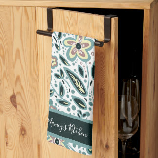 Custom Floral Tea Towel