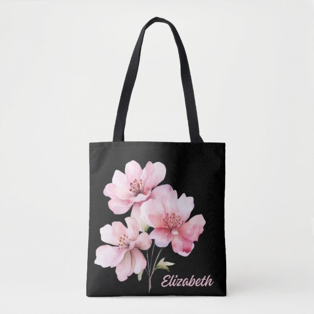 Custom Floral Tote Bag (Front)