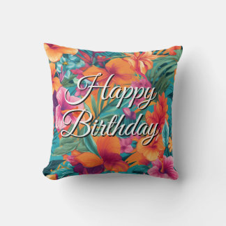 Custom Floral Tropical Vibrant Beauty Interior Cushion