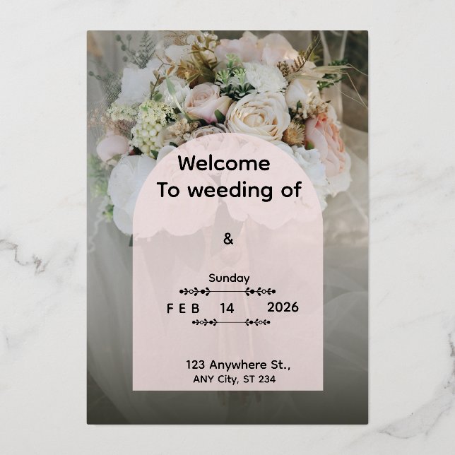 Custom Floral Wedding Invitation Personalized Mode (Front)