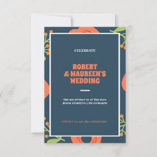 Custom floral wedding reception