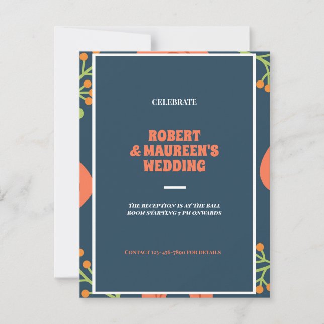 Custom  floral  wedding reception (Front)