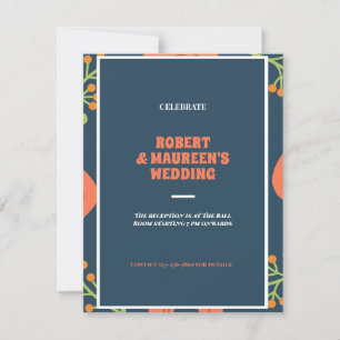 Custom floral wedding reception