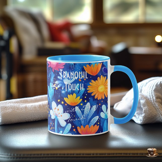 Custom Floral Wellness Mug for Business Promotion (Creator Uploaded)
