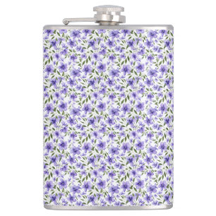 Custom Floral Wine Flask
