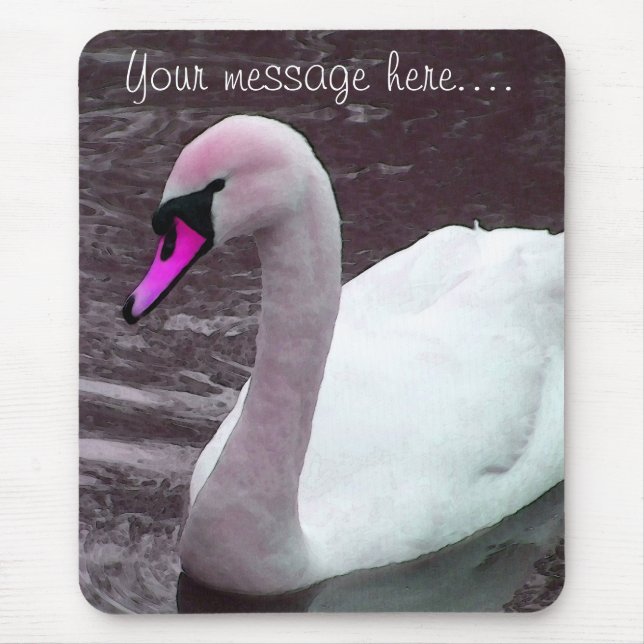 Custom Florence The Flouro Swan Mouse Pad (Front)