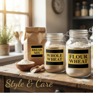 Custom FLOUR Storage Container Label for Kitchen