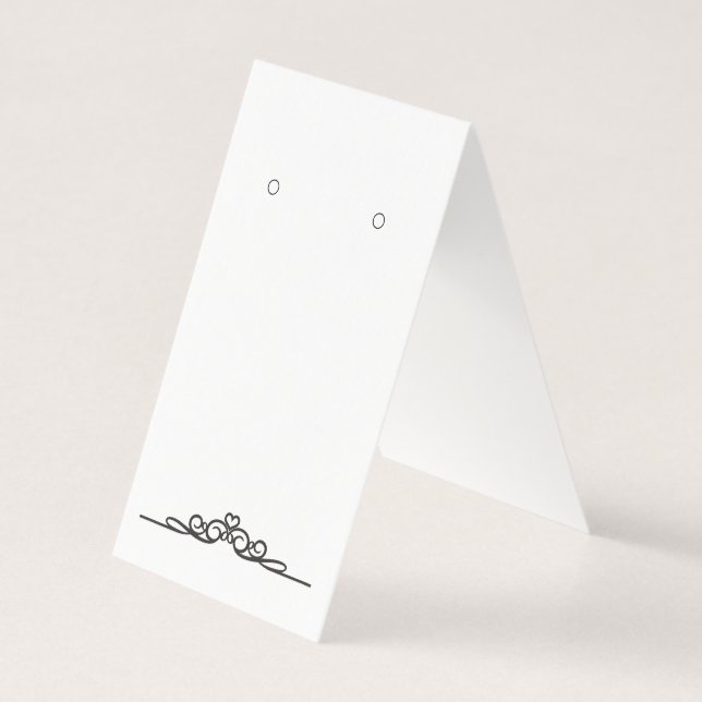 Custom Flourish Classy Tent Earring Display Cards (Back)