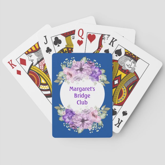 Custom Flower Bouquet  Playing Cards (Back)