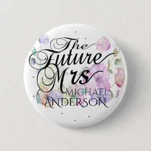 Custom Flower Bridal Gift 6 Cm Round Badge