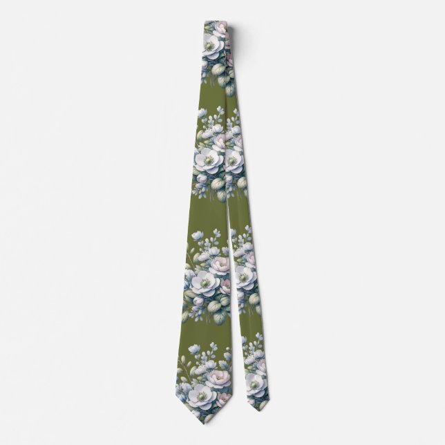 Custom flower design  tie (Front)