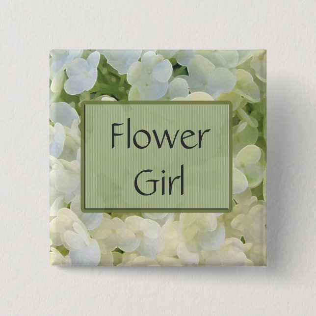 Custom Flower Girl Button - Customised (Front)