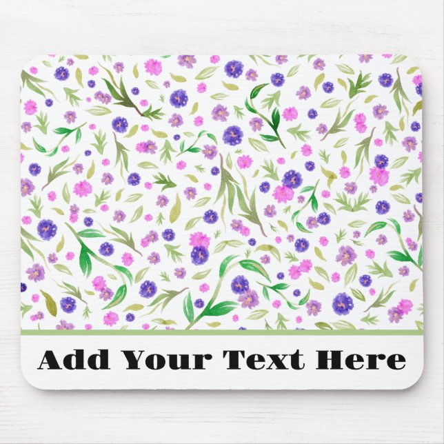 Custom Flower Mouse Pad – Gift for Nature Lovers (Front)