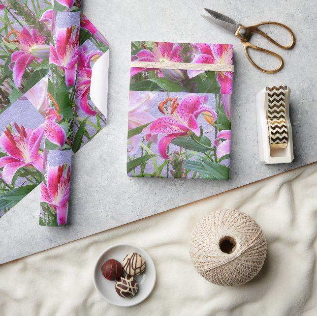 Custom Flower Pattern Gift or Craft Paper (Crafts)