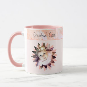 Custom Flower Shape Photo Pastel Watercolor Mug