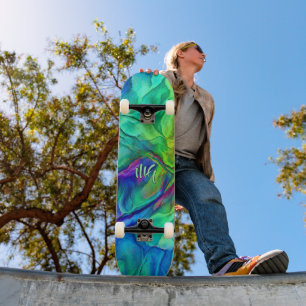 Custom Fluid Marble Symphony Skateboard