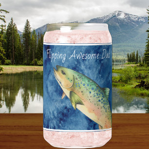 Custom Fly Fisherman Father gift Can Glass