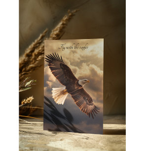 Custom fly with the eagles sunrise holiday card