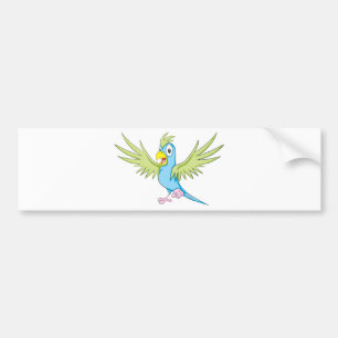 Custom Flying Parrot Bumper Sticker