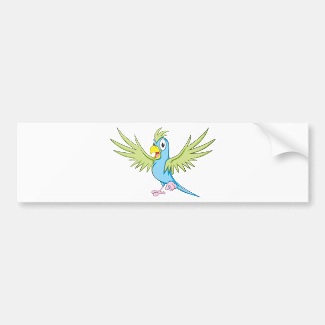 Custom Flying Parrot Bumper Sticker (Front)