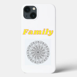 Custom Fmaily Text And Flowers Design  iPhone 13 Case