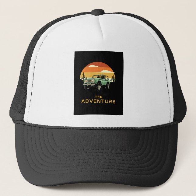 Custom Foam Trucker Hat, White and Black Hat (Front)