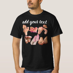 Custom Foot Feetish – Personalised "I Love Feet" T-Shirt