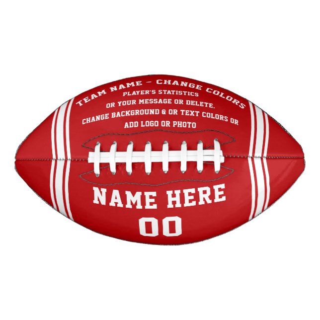 Custom Football. CHANGE COLORS, TEXT, ADD PHOTO Football (Front)