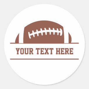 Custom Football Classic Round Sticker